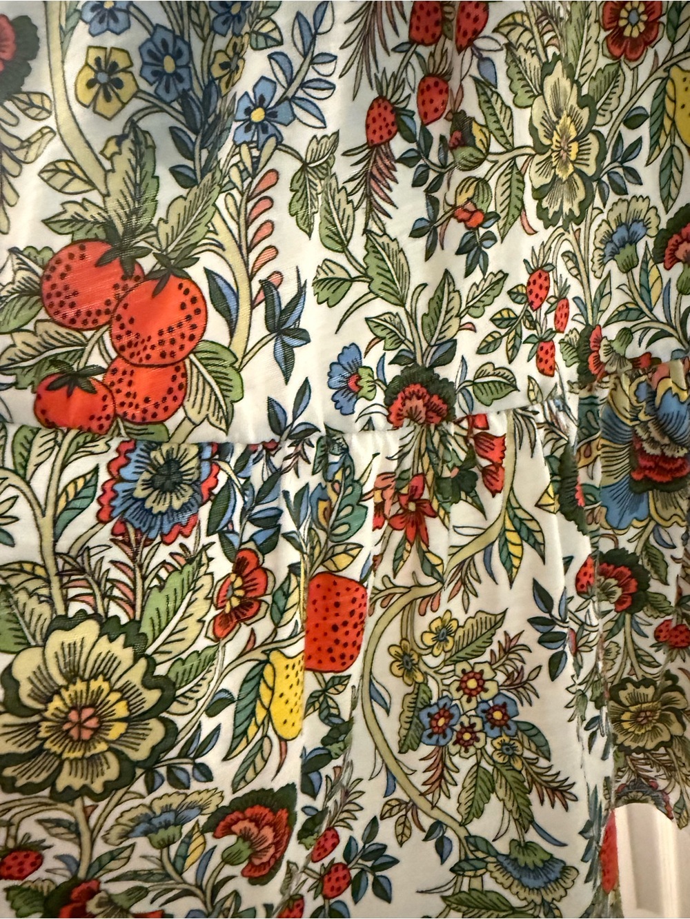 Boden Floral Tiered V-Neck Dress in Multi-Color - L - Picture 5 of 5